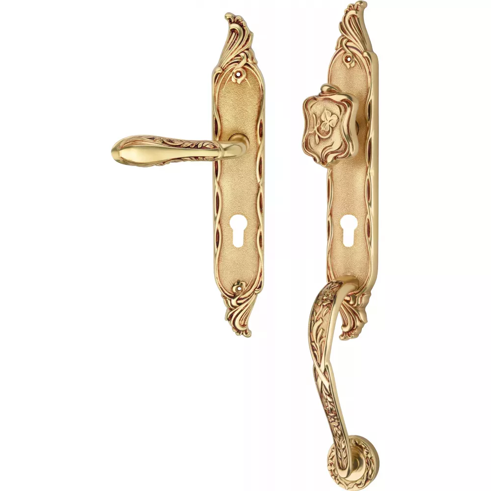 Klamko-galka stala z uchwytem drzwiowym - wykonczenie OF